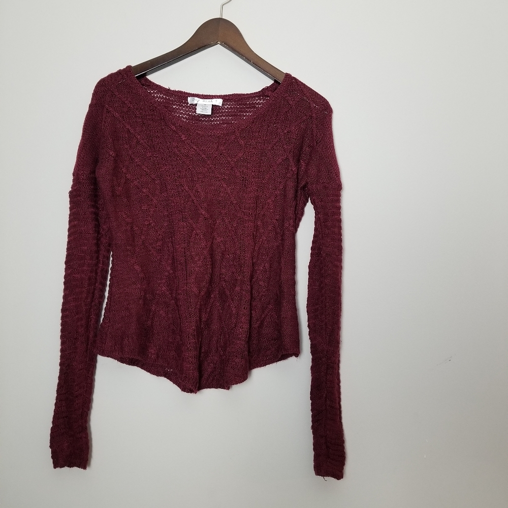 Say What? Maroon Loose Knit Sweater